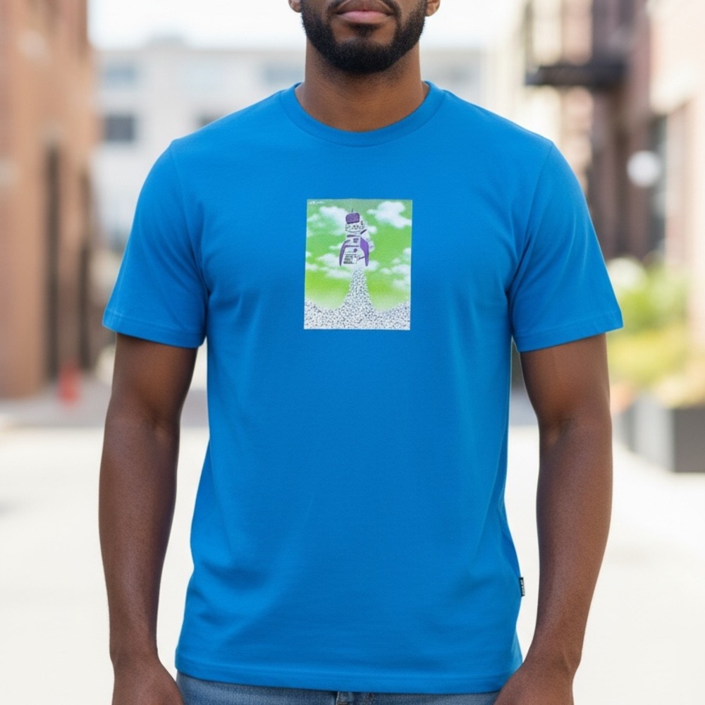 adidas - NWT - Vibrant Blue Boost Rocket Graphic Tee